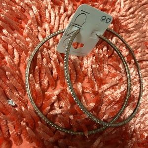 Diamond Hoop Earrings